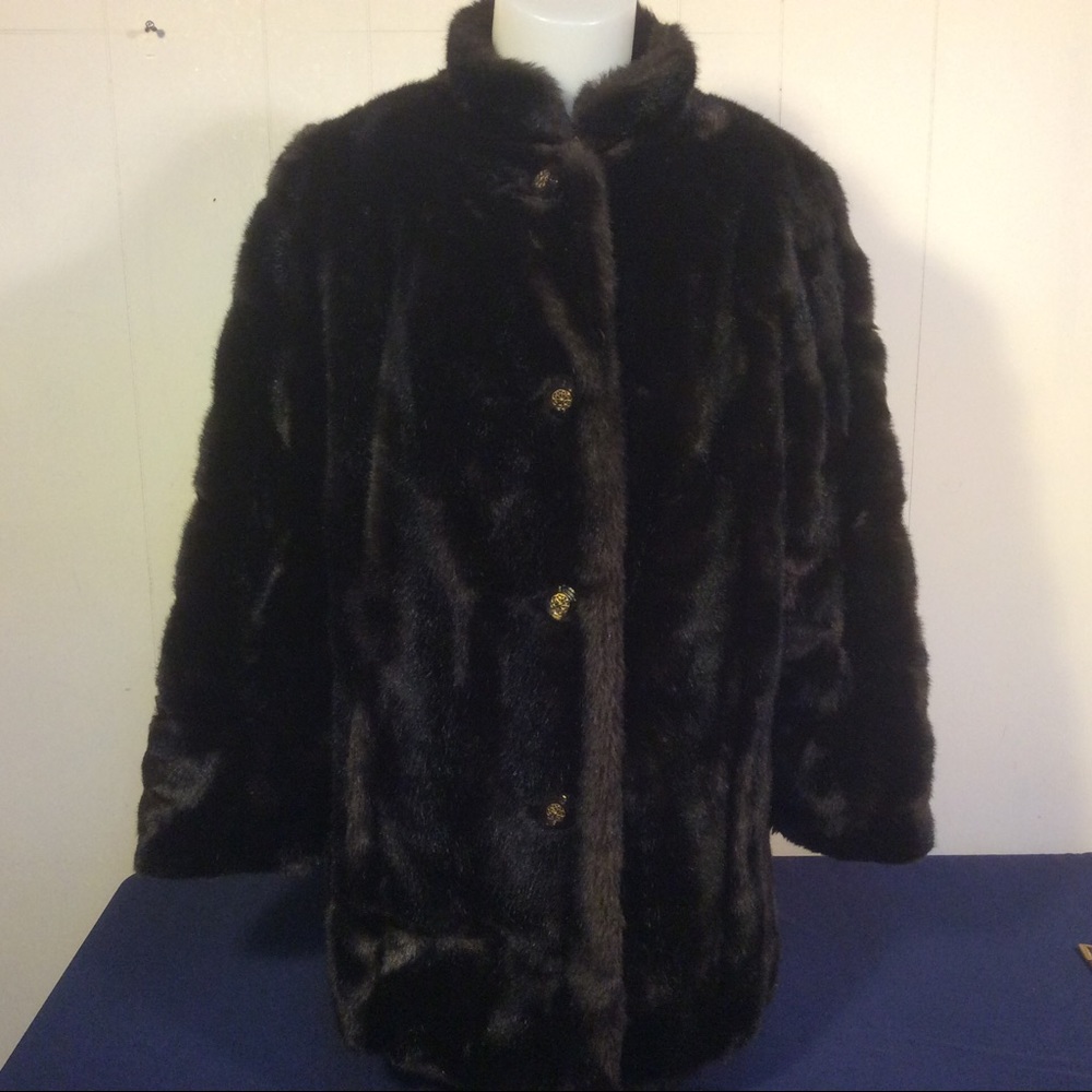 Mincara Styled by Russel Taylor faux fur coat VTG